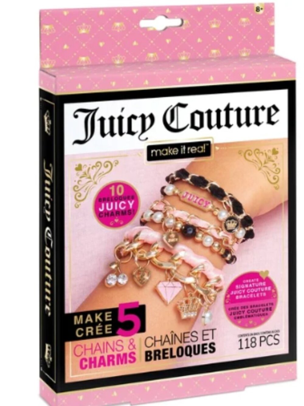 Juicy Couture Make it Real DIY 5 charm bracelets Making Kit 118 pieces New